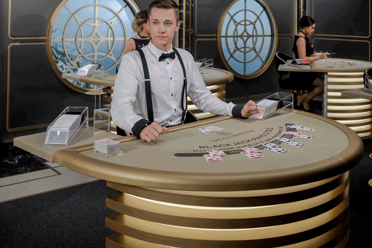 Casino-interieur gecombineerd met een comfortabele ruimte om te ontspannen