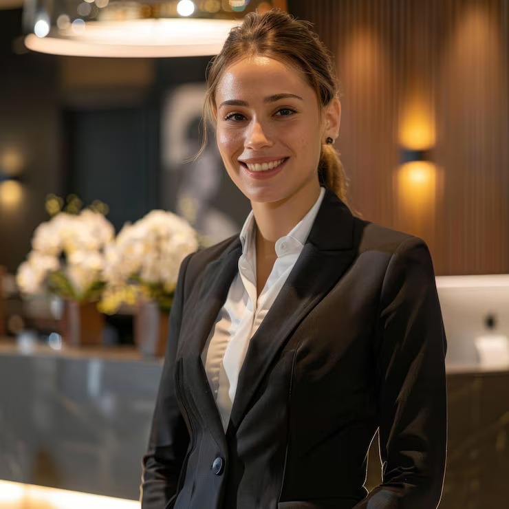 Een persoon die toezicht houdt op de organisatie van de gastenservice